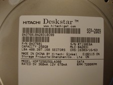 Hitachi HDP725025GLA380 MLC:BA2831 PN:0A37681 250gb Sata Desktop Drive picture
