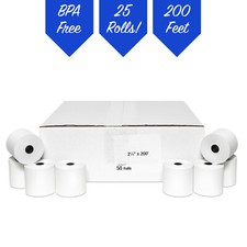25 Rolls of 2 1/4 x 200 Thermal Paper Rolls for CBM 262, CBM 291, ER-A450T picture