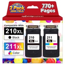 SUPRINT Replacement for Canon 210 XL 211 XL Ink Cartridge 2PK picture