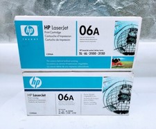 Lot of 2 HP 06A Toner Cartridge Black C3906A picture