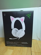 Razer Kraken Kitty V3 White Edition Over-Ear Headset 3.5mm Boom Mic Pink #D4 picture