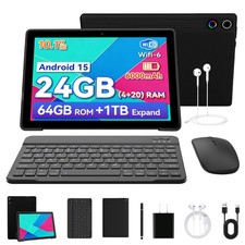 2026 Newest Android 16 Tablet 64GB With KB Set Face ID 10.1
