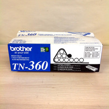 GENUINE Brother TN-360 TN360 BLACK Toner High Yield Sealed Box NEW 11/18/2025 picture