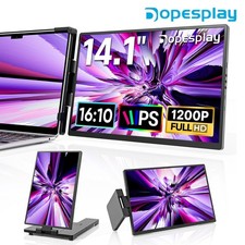 USED Grade-A 14.1'' Dopesplay Portable Monitor Screen Extender 1200P for 14-17