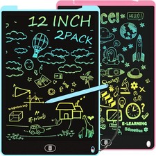 2 Pack 12 Inch LCD Writing Tablet, Colorful Doodle Board, Eye Protecti picture