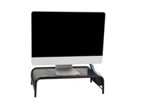 Metal Mesh Monitor Stand with Storage Compartments picture