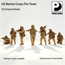 1/72 US Marine Corps Fire Team Unpainted Model 3D Printed picture