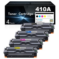 4 Pack 410A 410X Toner Cartridge High Yield for HP CF410A CF410X M477fdw M452dn picture