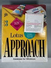 Lotus Approach 3.0 Database for Windows - New Sealed 3.5” Disks 1994 NOS picture