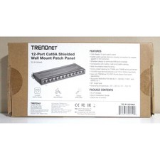 TRENDnet 12-Port Cat6A Shielded Wall Mount Patch Panel TC-P12C6AS 10G-Ready Blk picture
