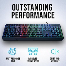 BUNDLE DEAL  12 KLIM CHROMA LED Backlit Keyboards, Waterproof, USB, Quiet Key picture