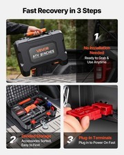  Portable Winch, 4500 lbs 12V DC Electric Winch with Synthetic Rope, Wireless &  picture