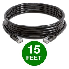 20 Pack Cat6 Ethernet Cable Reliable Gigabit LAN Cord with RJ45 Plugs Black picture