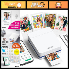 Portable 2x3 Mini Photo Printer - Compact, Wireless, Instant Print, White picture