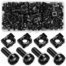 110 Pcs Rack Mount Screws Cage Nuts Kit M6 x 20mm Server Rack Hardware Set picture