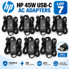 LOT 7 Genuine HP 45W USB-C Type-C AC Power Adapter Charger L42206-002 L43407-001 picture
