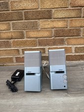 Bose MediaMate Computer Speaker Pair Ice Blue W/ Power Adapter , Tested/Works picture