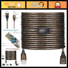 50ft USB 2.0 Active Repeater Extension Cable, Type A Male to Female, High Speed picture