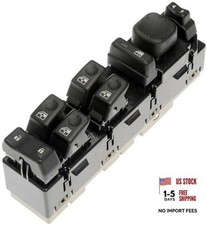 901-075 Front Driver Side Master Window Switch - 8 Button, Power Mirror (Non picture