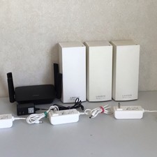 Bundle-Linksys MX8500 Velop WiFi 6E Tri-Band Mesh Router 3-Pack, White + Router picture