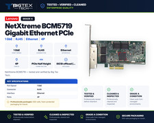 Lenovo NetXtreme BCM5719 Quad-Port 1GbE RJ45 PCIe Ethernet Adapter picture
