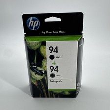 2-Pack GENUINE NEW HP 94 (C9350FN) Black Ink Cartridge NEW IN BOX OEM picture