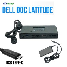 Dell USB-C 4K Dock Station for Latitude 7424 Rugged 7430 7530 w/130W AC Adapter picture