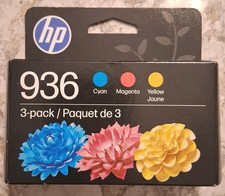HP 936 3 PACK GENUINE INK CARTRIDGES.  EXP 2028. NEW. picture