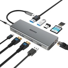EUASOO ES-HB007 Triple Display USB C Dock Dual 4K HDMI for MacBook picture