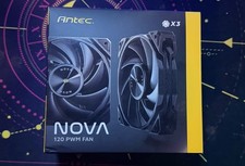 [3 PACK] Antec Nova 120mm Fan, PWM PC Fans, Premium High-Performance Fan, Black picture