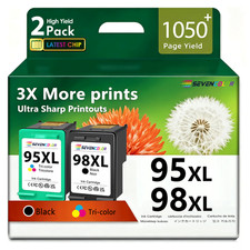 98XL 95XL High Yield Ink Cartridge Combo Pack | (2-Pack, 1 Black/ 1 Tri-Color) picture