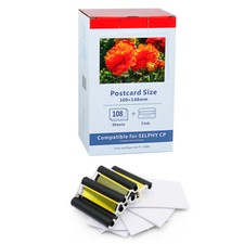 Fits Canon Selphy CP710/CP720 KP-108IN 3115B001 3 Ink Toner 4X6 Photo Paper Set picture