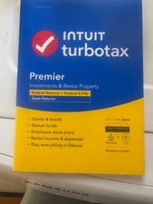 NEW TurboTax Premier 2023 Federal + E-file + State CD Physical Disc Windows Mac picture