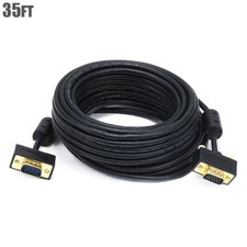 35FT Ultra Slim VGA SVGA Male to Male Monitor Video Cable Ferrite Core 30/32AWG picture