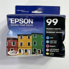 Epson T099920 99 Claria Ink - Multicolor 5 Cartridges, SEALED Exp 09/22 picture