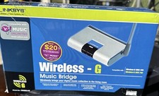 Cisco Linksys WMB54G Wireless G Music Bridge 2.4 Ghz 802.11g Open Box  Complete picture