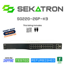 🔀 Cisco SG220-26P-K9 • 26-Port Gigabit PoE Smart Switch ⚡FastShip picture