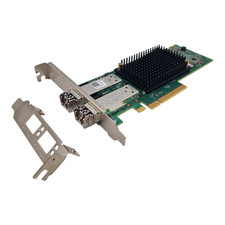 NEW Dell Emulex LPe35002 Dual Port 32Gb FC SFP+ HBA HH+FH MPY10 + 2x 32Gb SFP+ picture
