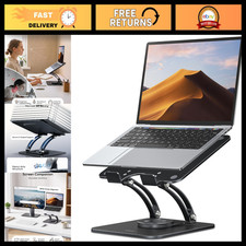 360° Rotating Ergonomic Laptop Stand for Desk, Dual Foldable Design, Adjustable picture