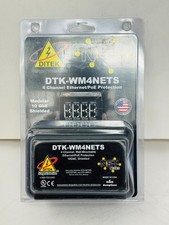 Ditek DTK-WM4NETS 4 Channel Wall Mount Ethernet and PoE Surge Protector Extender picture