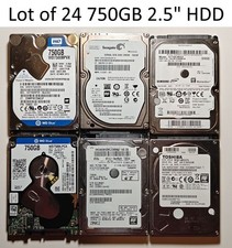 (Lot of 24) SATA HDD Hard Drive 750GB 2.5