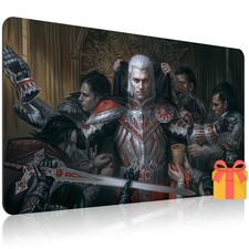 1pc Card Game Mat - Dark Night White-Haired Samurai Coronation Pattern - Deskt picture