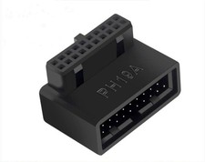 USB3.0 90Degree Motherboard Adapter 19/20Pin Male to Female PH19A | USB 3.0 M... picture