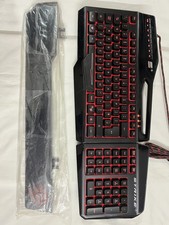 Mad Catz STRIKE 3 RGB Gaming Keyboard Black Macro Wrist Rest Open Box With Box picture