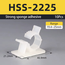 10PCS Self-Adhesive Cable Clips Adjustable Organizer Plastic Mounts Clamp Cord M picture