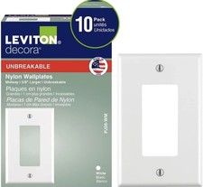 Leviton Decora Wall Plate 1 Gang 10 Pack White picture