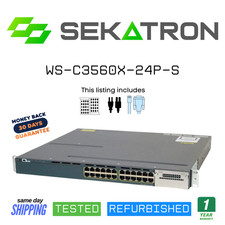 ♻️ Cisco Catalyst WS-C3560X-24P-S 24-Port Gigabit Ethernet PoE+ Switch ⚡FastShip picture