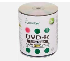Smart Buy 100 Pack Dvd-R 4.7Gb 16X Shiny Silver Blank Data Video Movie Recordabl picture