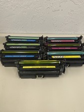 Lot Of 7 Empty Toner Cartridges- CE260A (1) CE261A (2), CE262A (2) CE263A (2) picture