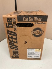 1000ft General Cable GenSPEED 5350 White Cat5e Riser Cable 6133713-17F Ethernet picture